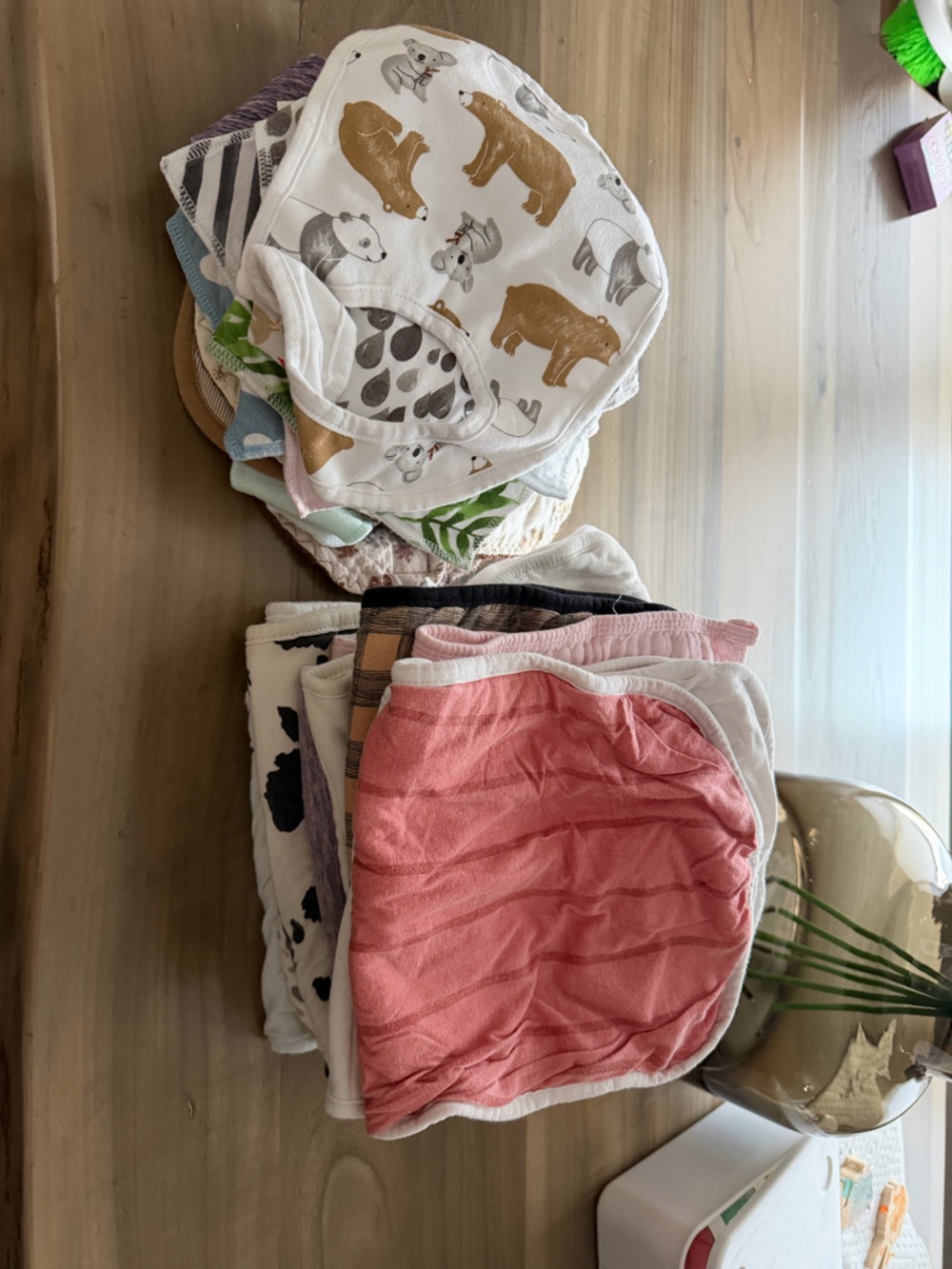 Various Brands of Burp Cloths & Bibs